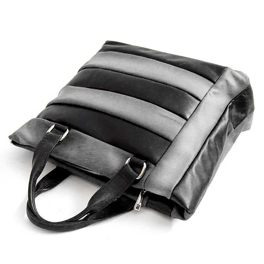 Laura Di Maggio TESSA TOTE – borsa in pelle nappa trapuntata grigia Italia