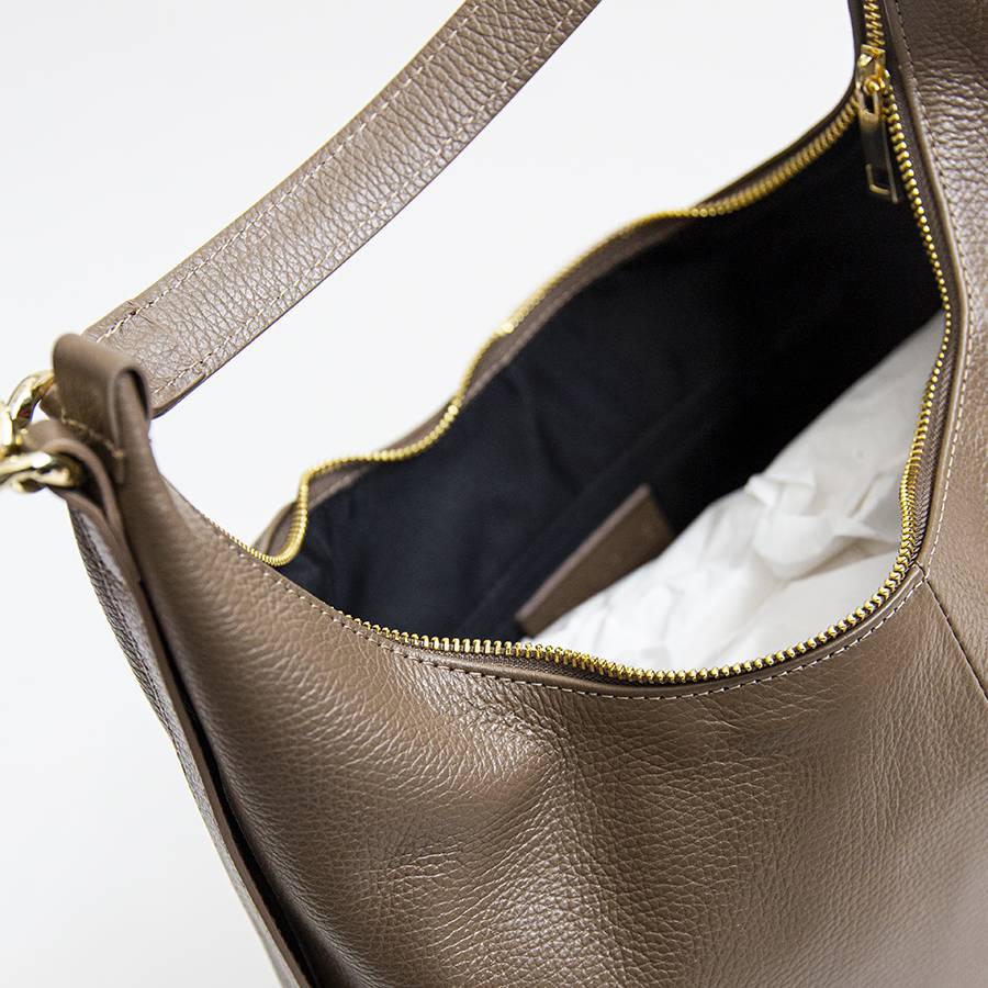 Laura Di Maggio SIDNEY – Sacca in pelle taupe Pezzi Unici