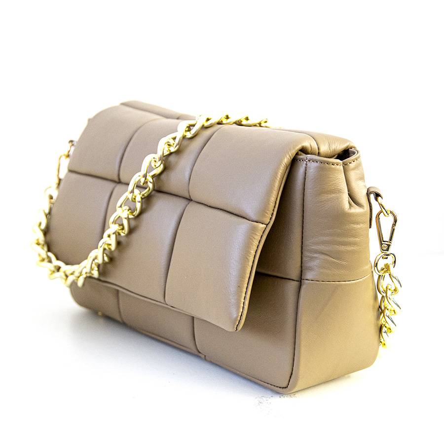Laura Di Maggio DOLCE – Borsa in nappa trapuntata taupe Offerte esclusive