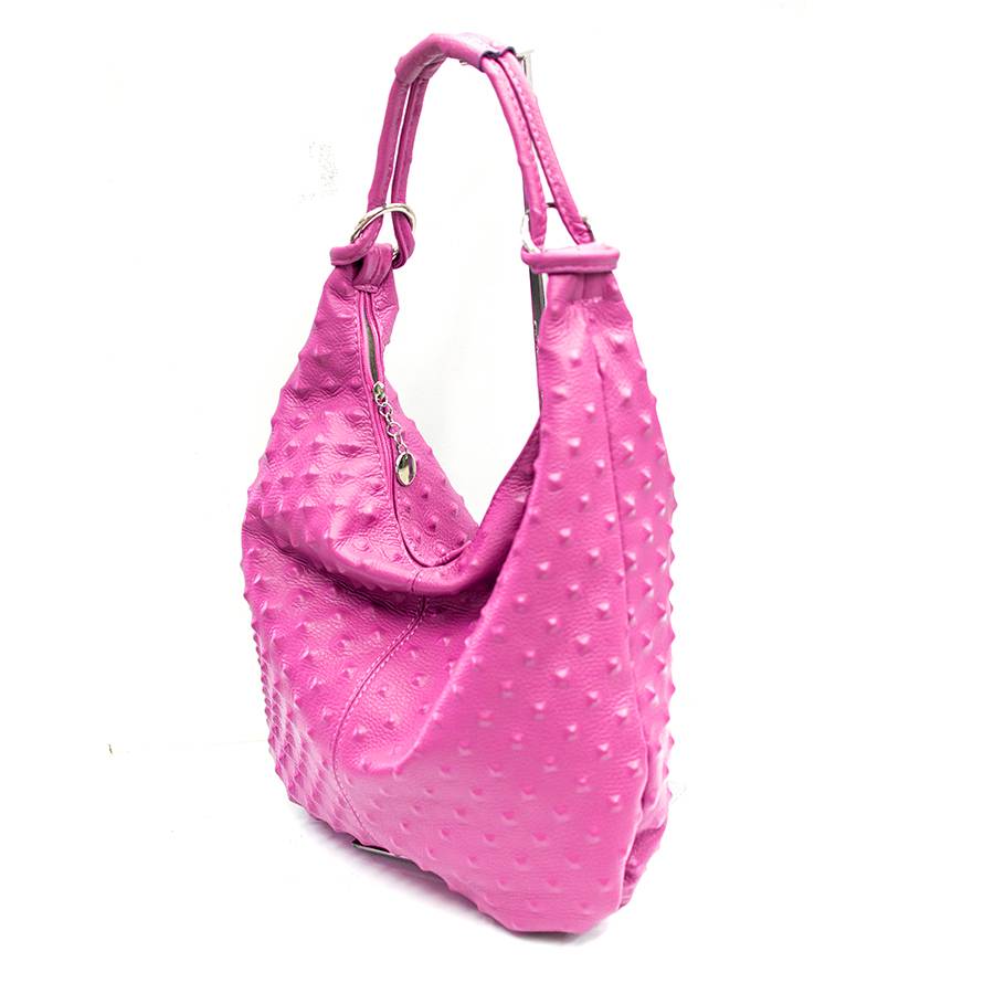 Laura Di Maggio ASIA – hobo bag in pelle stampa chiodo fucsia ACQUISTA ORA