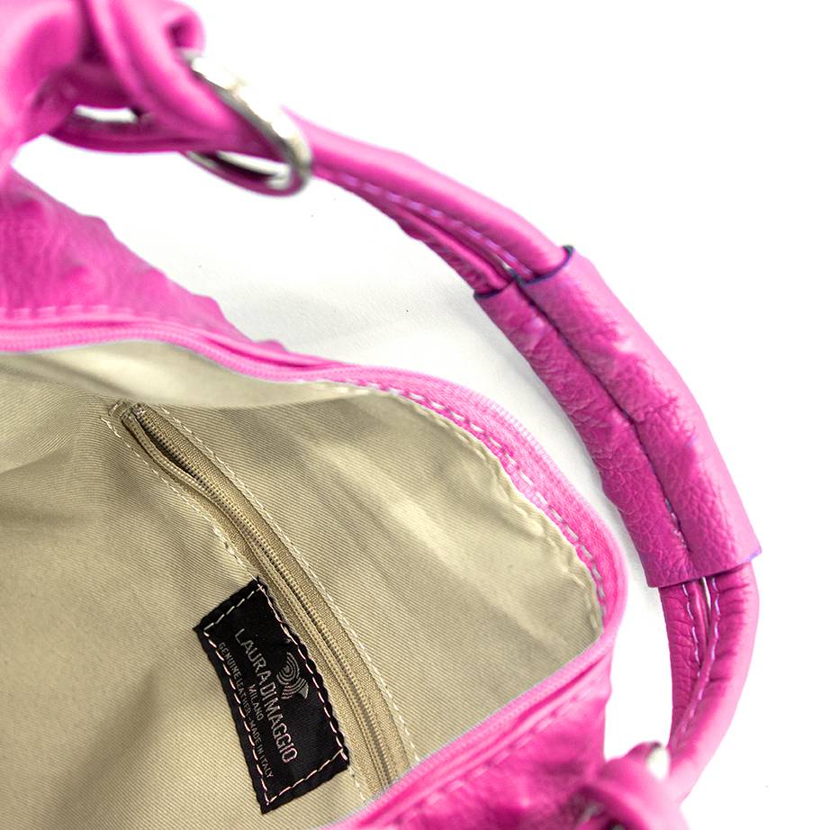 Laura Di Maggio ASIA – hobo bag in pelle stampa chiodo fucsia ACQUISTA ORA