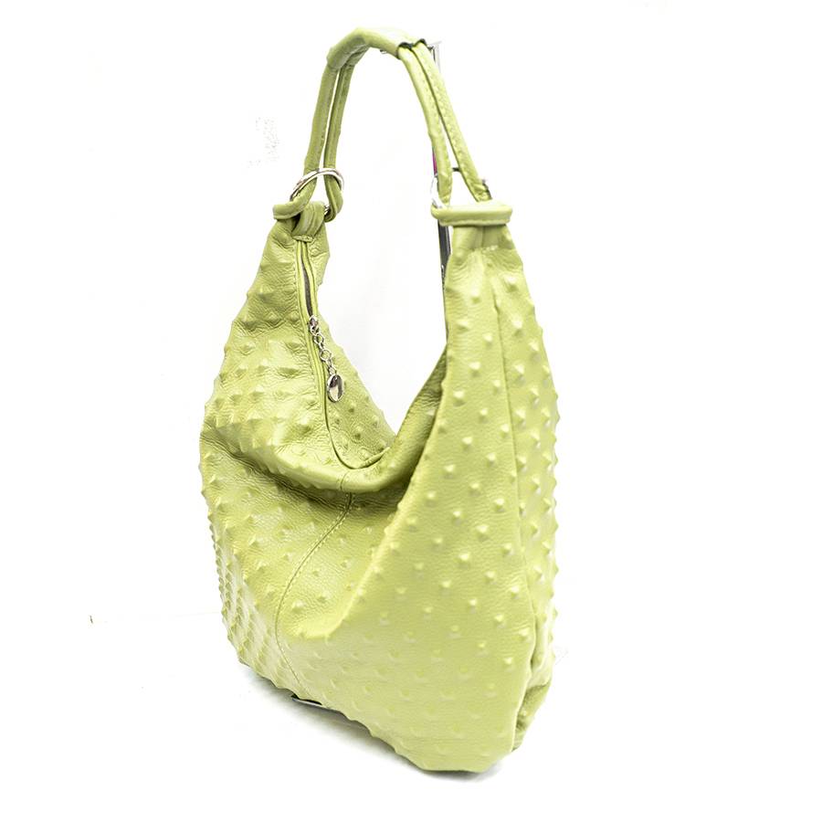 Laura Di Maggio ASIA – hobo bag in pelle stampa chiodo lime Latest stili