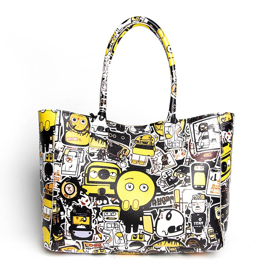 Laura Di Maggio DOODLE MAXI – Shopping in pelle serigrafata Offerta speciale della fabbrica