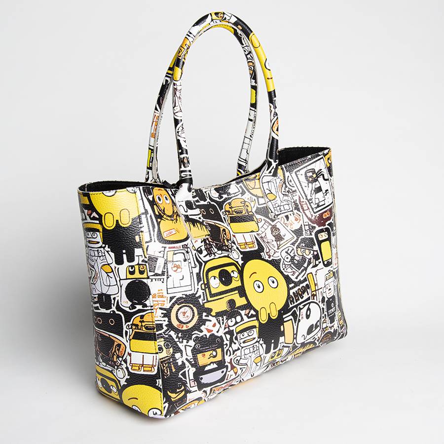 Laura Di Maggio DOODLE MAXI – Shopping in pelle serigrafata Offerta speciale della fabbrica