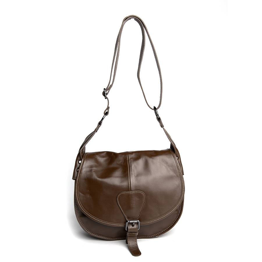 Laura Di Maggio SADDLE – postina a spalla in pelle soft testa di moro
