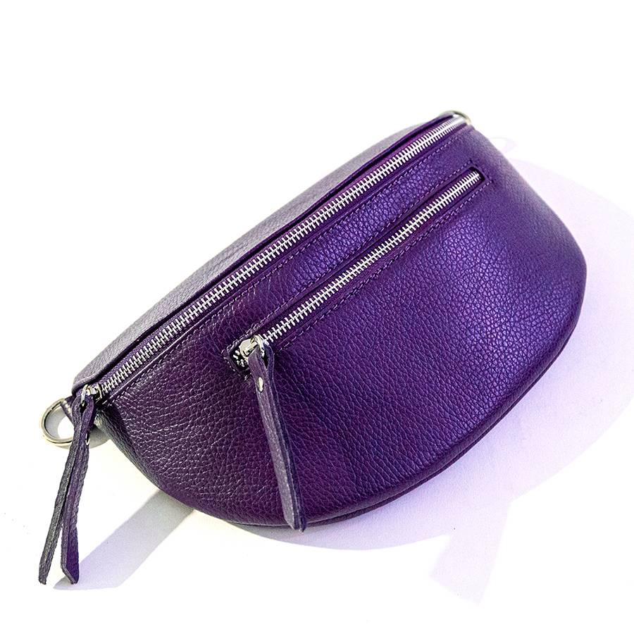 Laura Di Maggio MARSUPIO in pelle dollaro viola Discount Store per i nuovi prodotti