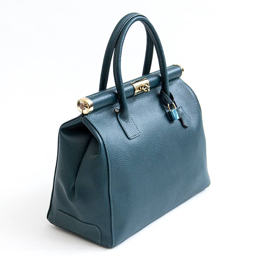 Laura Di Maggio DOCTOR – bauletto in pelle dollaro ottanio Super sconto