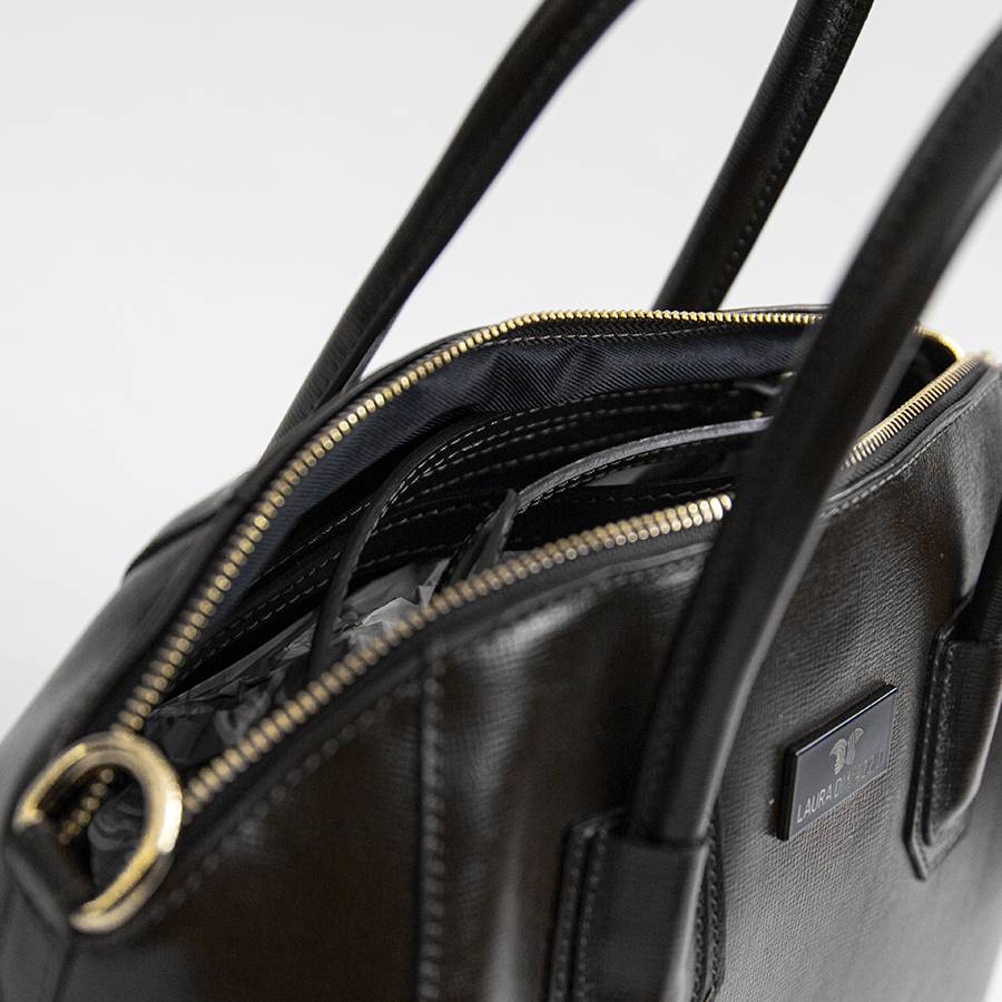 Laura Di Maggio ZAIRA – bauletto in palmellato nero 50% di sconto con spedizione gratuita