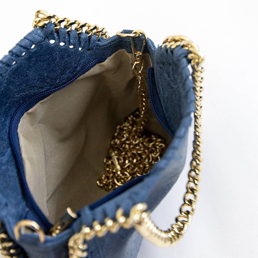 Laura Di Maggio LUMI – Borsa con catene in pelle vintage blu Officina