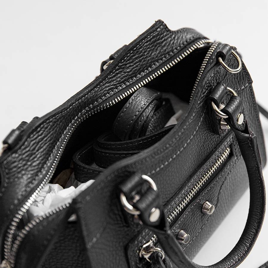 Laura Di Maggio BARCELLONA SMALL – bauletto in pelle nero Esporta salva