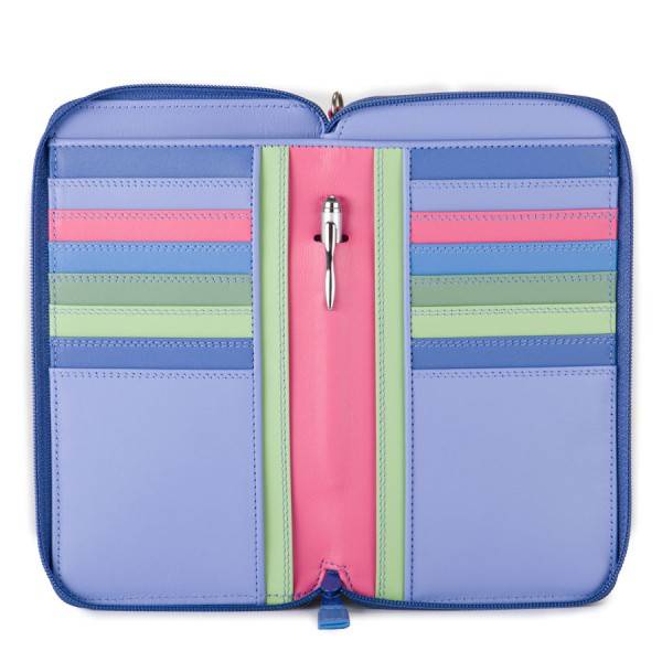 Mywalit Portafoglio multifunzione con zip su tre lati e tracolla Viola Offerta