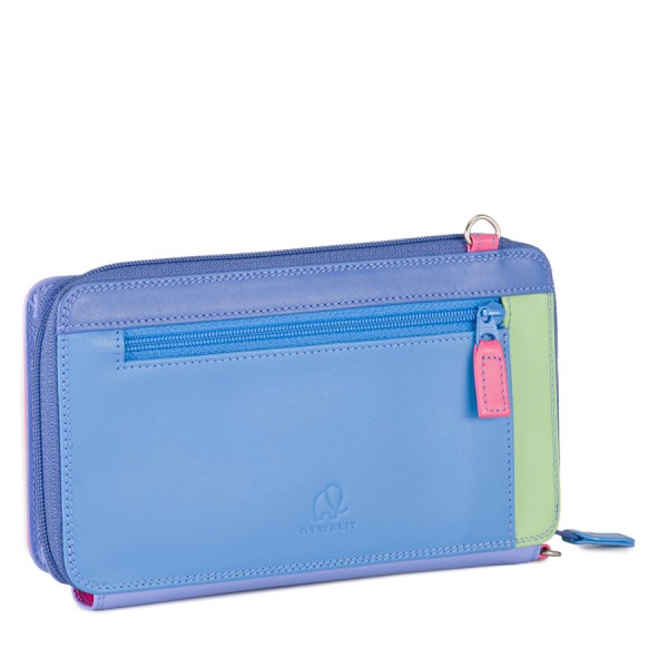Mywalit Portafoglio multifunzione con zip su tre lati e tracolla Viola Offerta