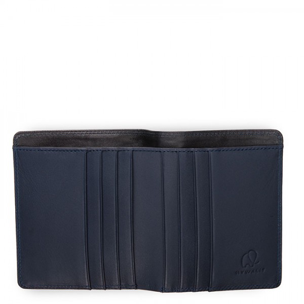 Mywalit Portafoglio standard uomo con tecnologia RFID Nero-Blu Outlet
