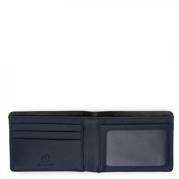 Mywalit Portafoglio jeans da uomo con tecnologia RFID Nero-Blu Saldi