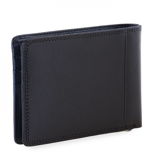 Mywalit Portafoglio da uomo con fermasoldi e tecnologia RFID Nero-Blu Hotsell