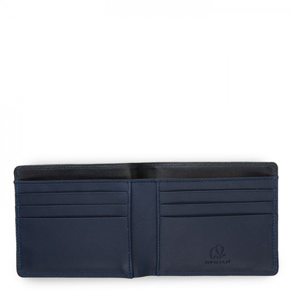 Mywalit Portafoglio da uomo standard E/W con tecnologia RFID Nero-Blu Vendita Economica