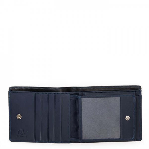 Mywalit Portafoglio da uomo grande con lente e protezione RFID Nero-Blu Negozio