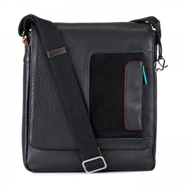 Mywalit Borsa a tracolla Havana con risvolto Black Pace Nuova