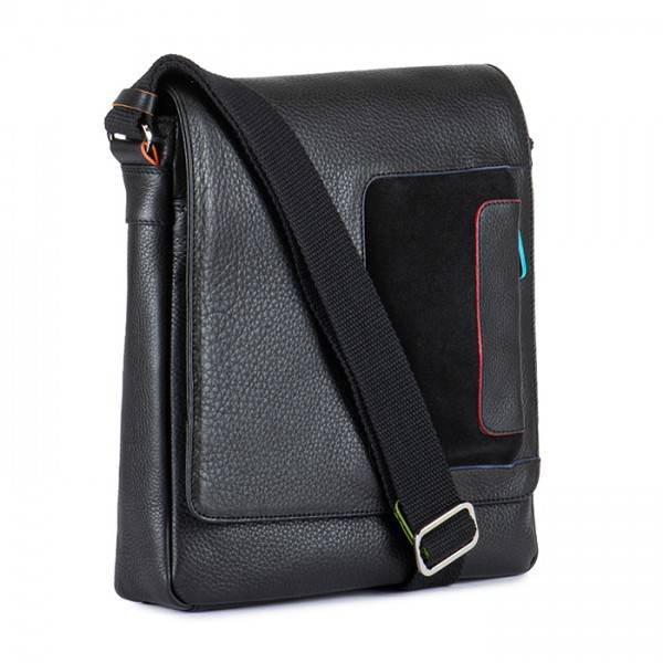 Mywalit Borsa a tracolla Havana con risvolto Black Pace Nuova