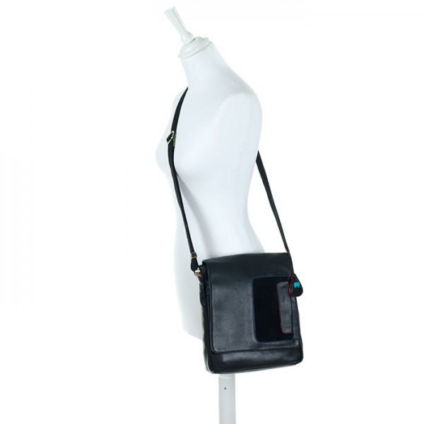 Mywalit Borsa a tracolla Havana con risvolto Black Pace Nuova