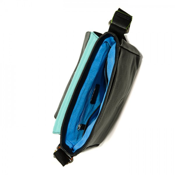 Mywalit Borsa a tracolla Havana con risvolto Black Pace Nuova