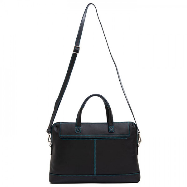 Mywalit Borsa sottile da Lavoro in pelle Black Pace 2025