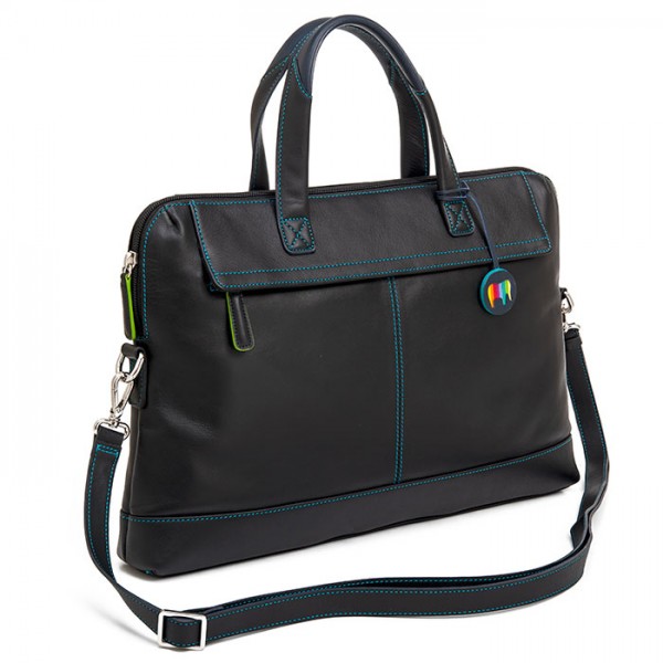 Mywalit Borsa sottile da Lavoro in pelle Black Pace 2025