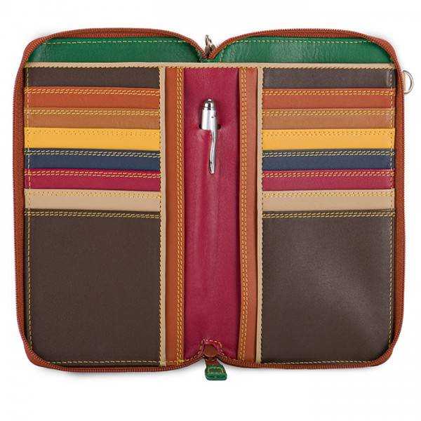 Mywalit Portafoglio multifunzione con zip su tre lati e tracolla Bosco Convenienza