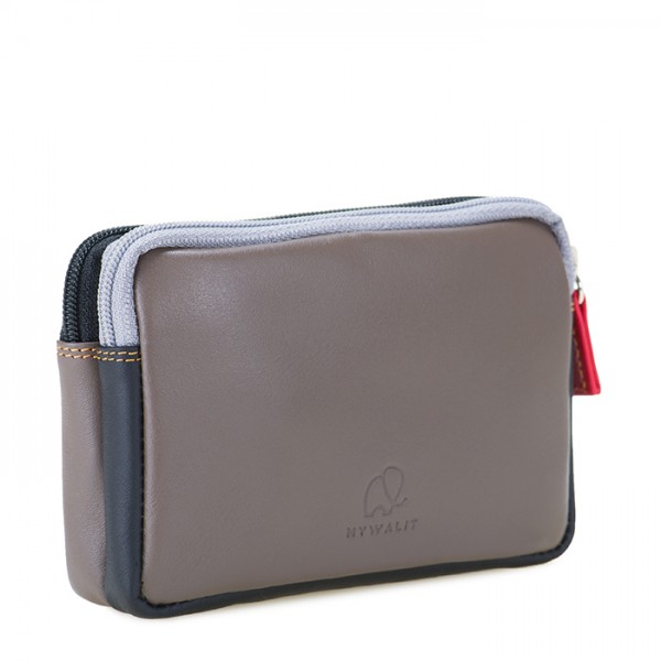 Mywalit Portafoglio/Astuccio in Pelle con doppia Zip Fumo Saldi