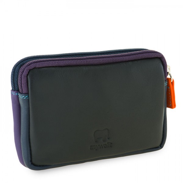 Mywalit Portafoglio/Astuccio in Pelle con doppia Zip Black Pace Vendita Economica