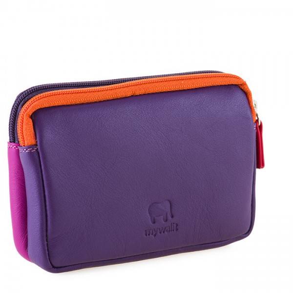 Mywalit Portafoglio/Astuccio in Pelle con doppia Zip Sangria Multi Saldi Di Fabbrica