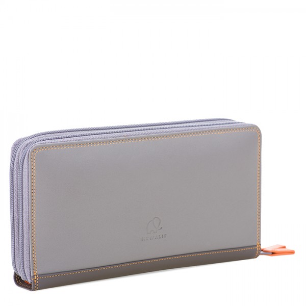 Mywalit Portafoglio con doppia zip grande Fumo Italy