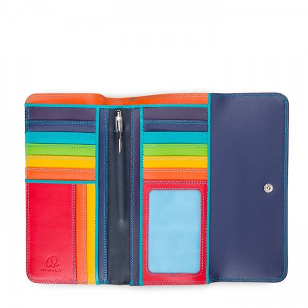 Mywalit Portafoglio a tre ante con zip Black Pace Vendita
