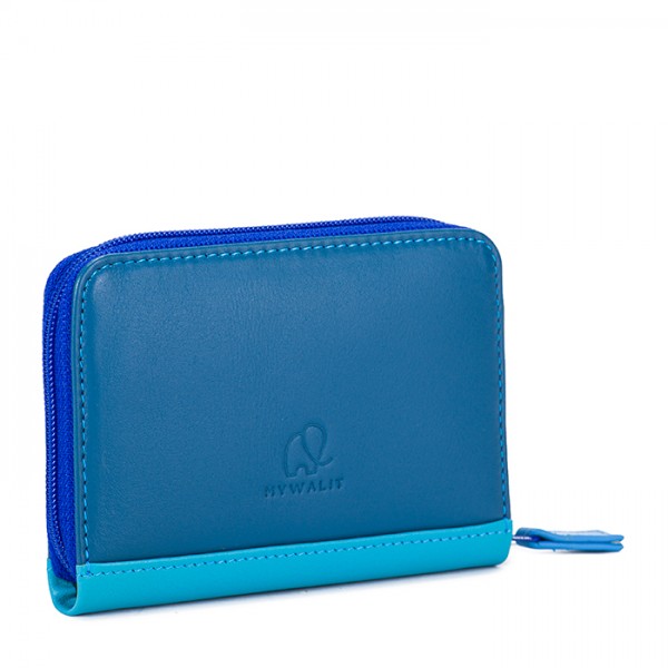 Mywalit Porta carte di credito con zip Seascape In Vendita