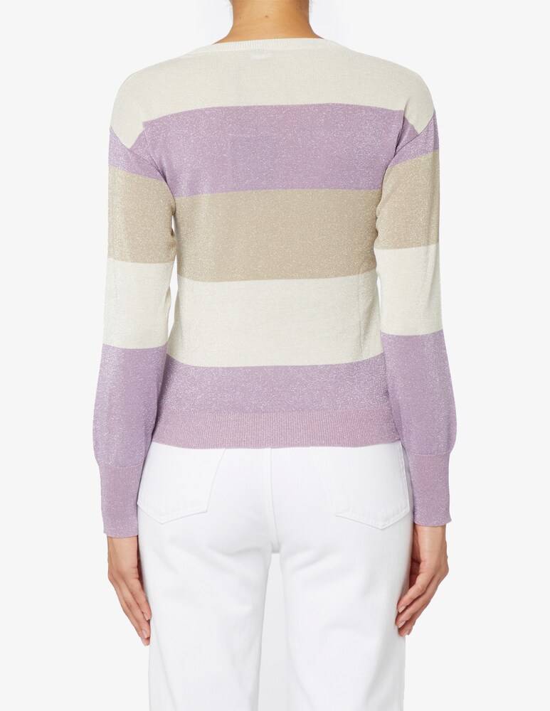 EMME Marella Picasso maglione in lurex bande orizzontale Pezzi Unici
