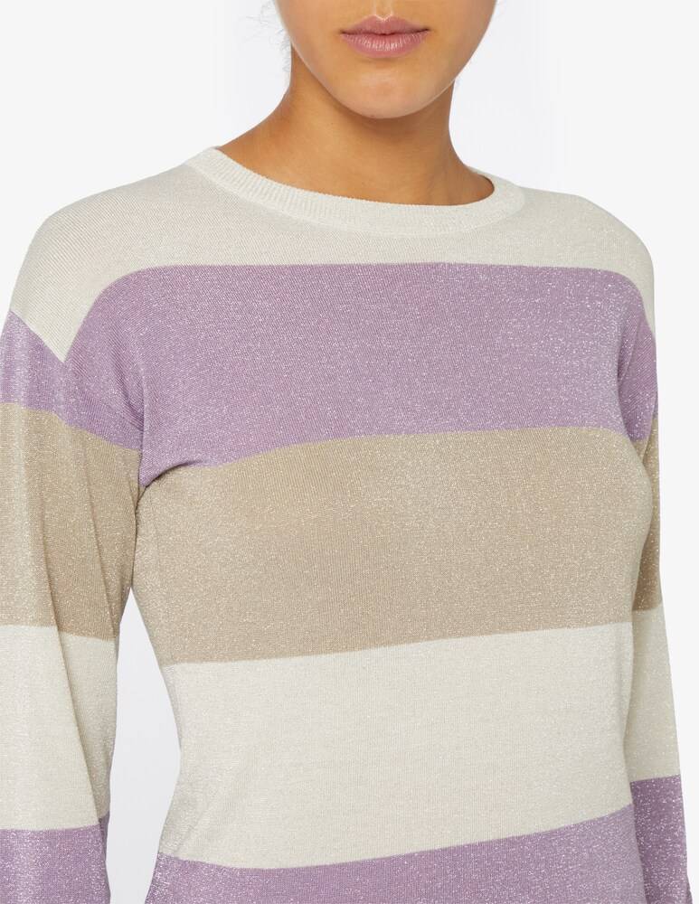 EMME Marella Picasso maglione in lurex bande orizzontale Pezzi Unici