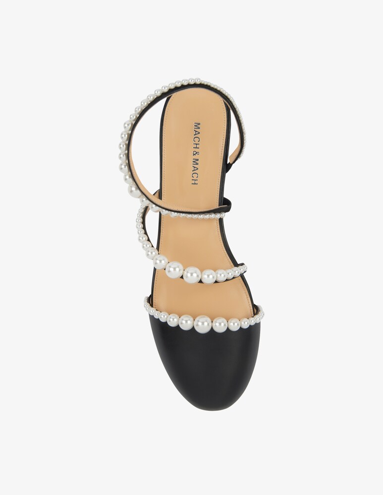 Mach & Mach Ballerine con perle a punta chiusa Sirene In Vendita