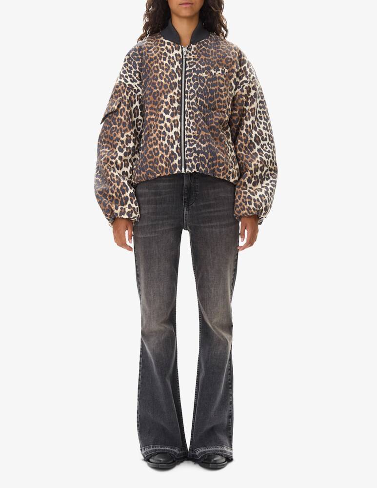 Ganni Giacca bomber leopardata Online
