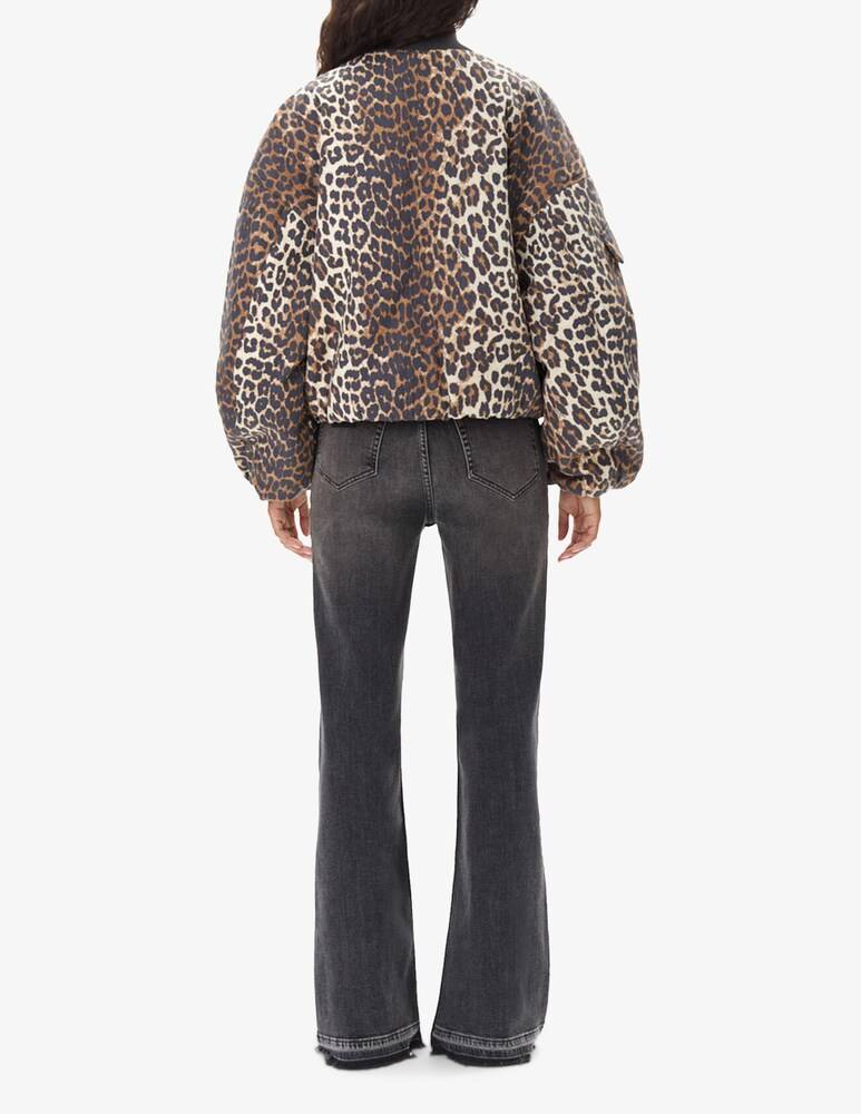 Ganni Giacca bomber leopardata Online