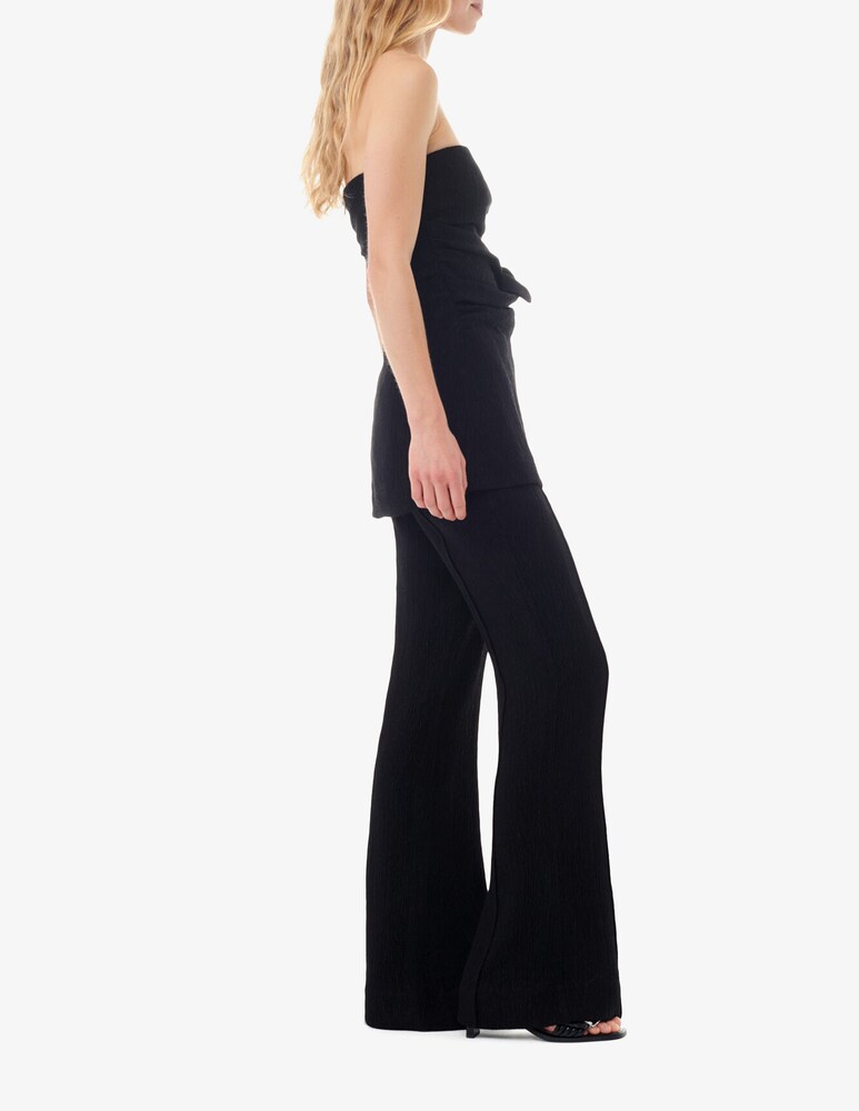 Ganni Pantaloni svasati in crêpe di viscosa stretch Negozi Online
