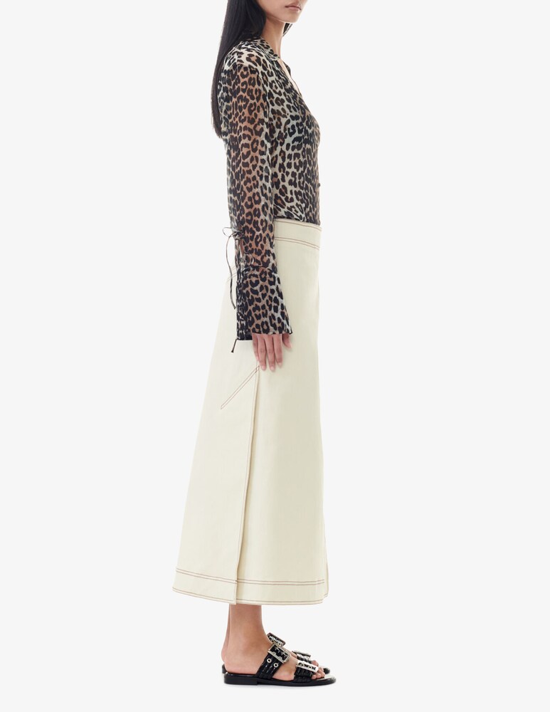 Ganni Camicia slim in chiffon stampato In Linea