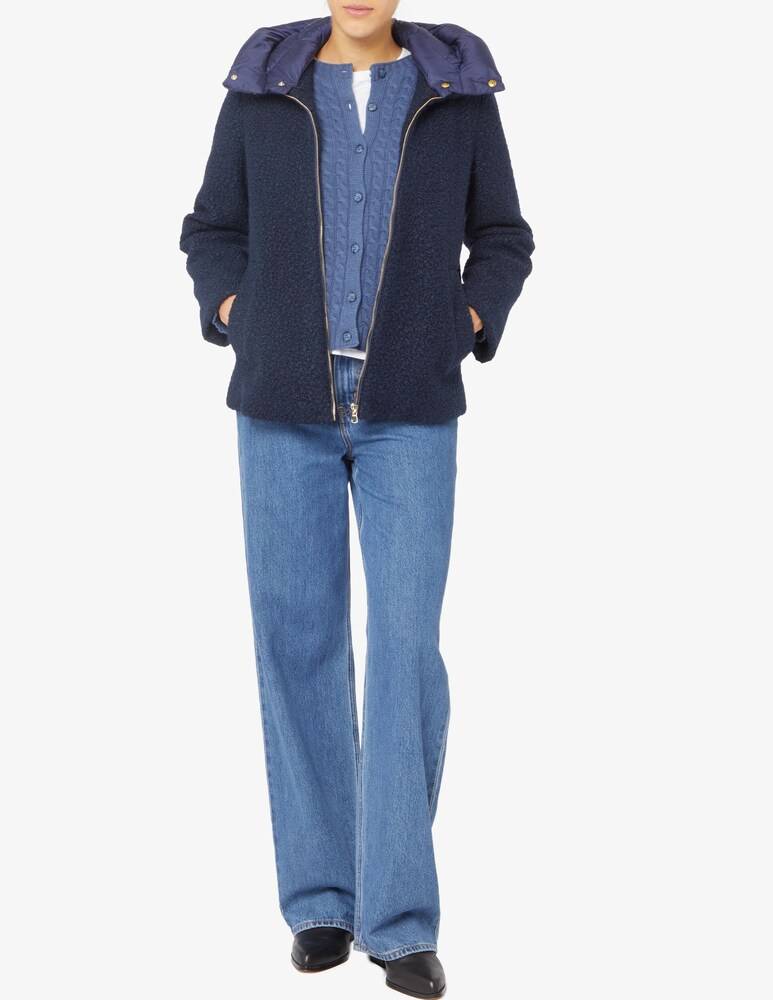 EMME Marella Whool ricciolino zip cappuccio Shopping Online