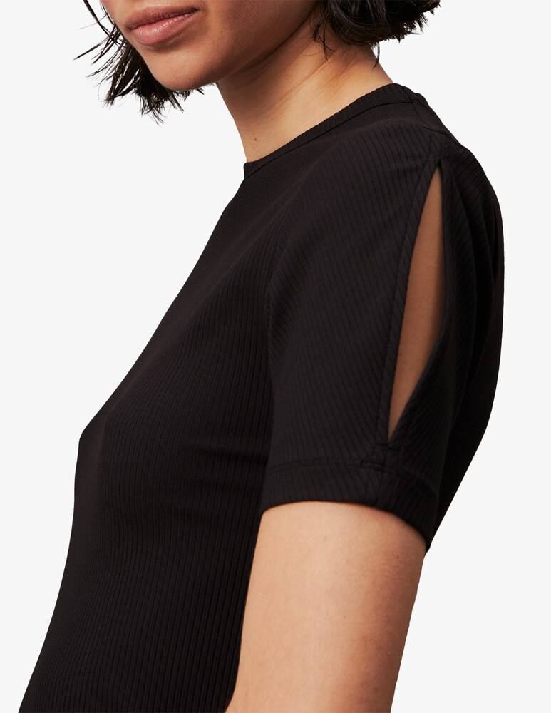 Calvin Klein Vestito midi tubino a costine Economico