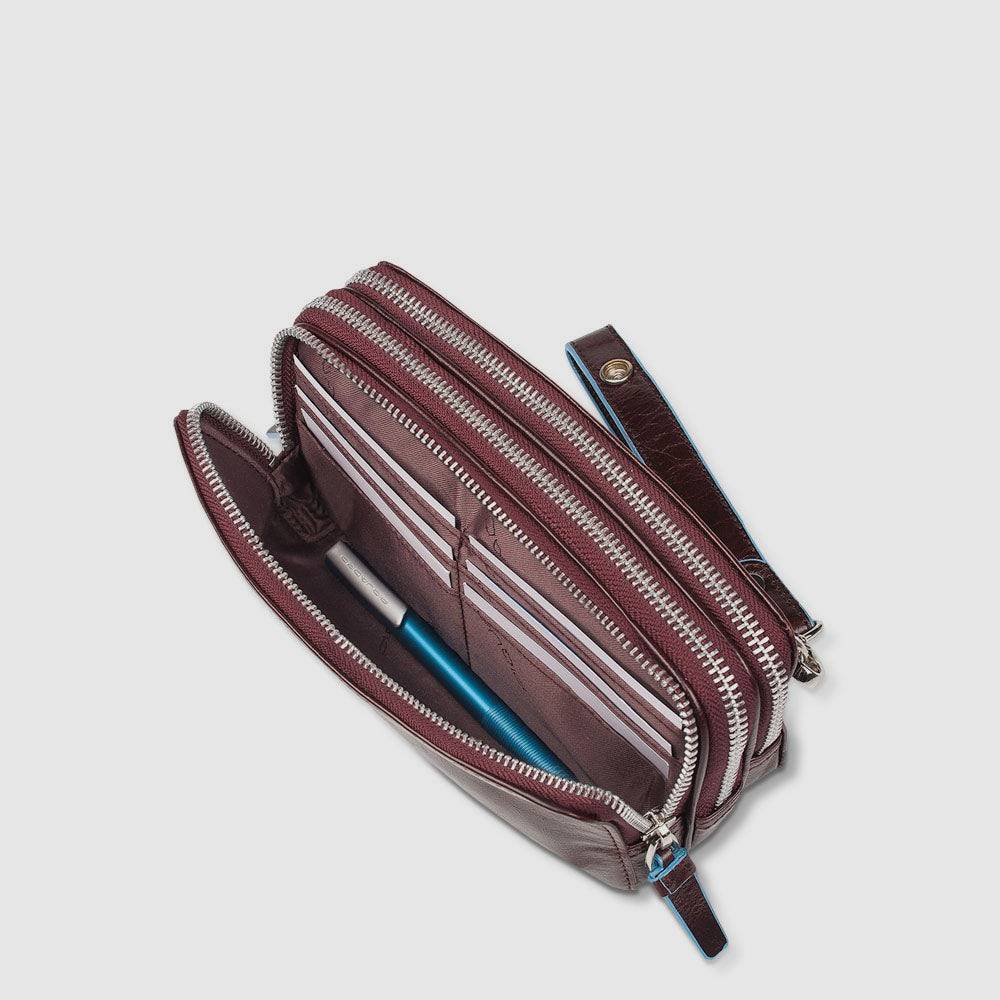 Piquadro Case with three dividers and removable wrist strap Saldi Di Fabbrica