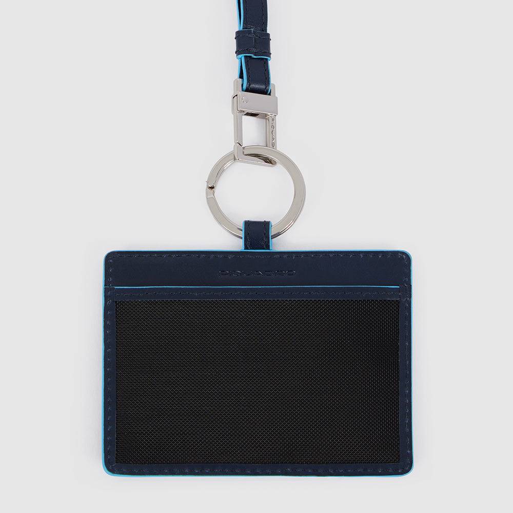Piquadro Id card badge holder with removable neck strap Italia