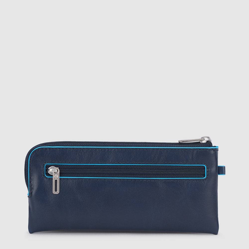 Piquadro Two-ring key case with zipped rear pocket Promozione Limitata