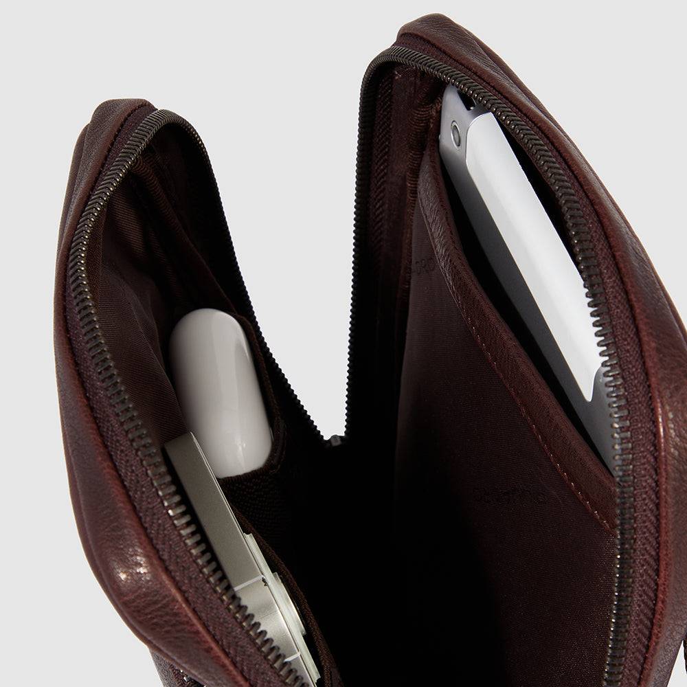 Piquadro Pocket crossbody bag with iPad®mini compartment Shopping Online