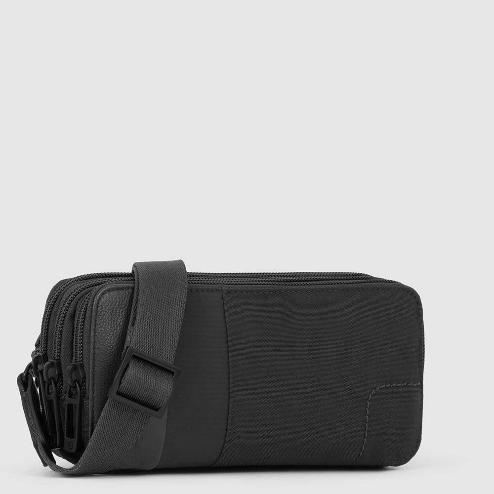 Piquadro Case in recycled fabric with three dividers In Linea