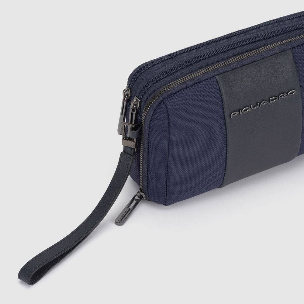 Piquadro Wrist clutch bag in recycled fabric Pezzi Unici