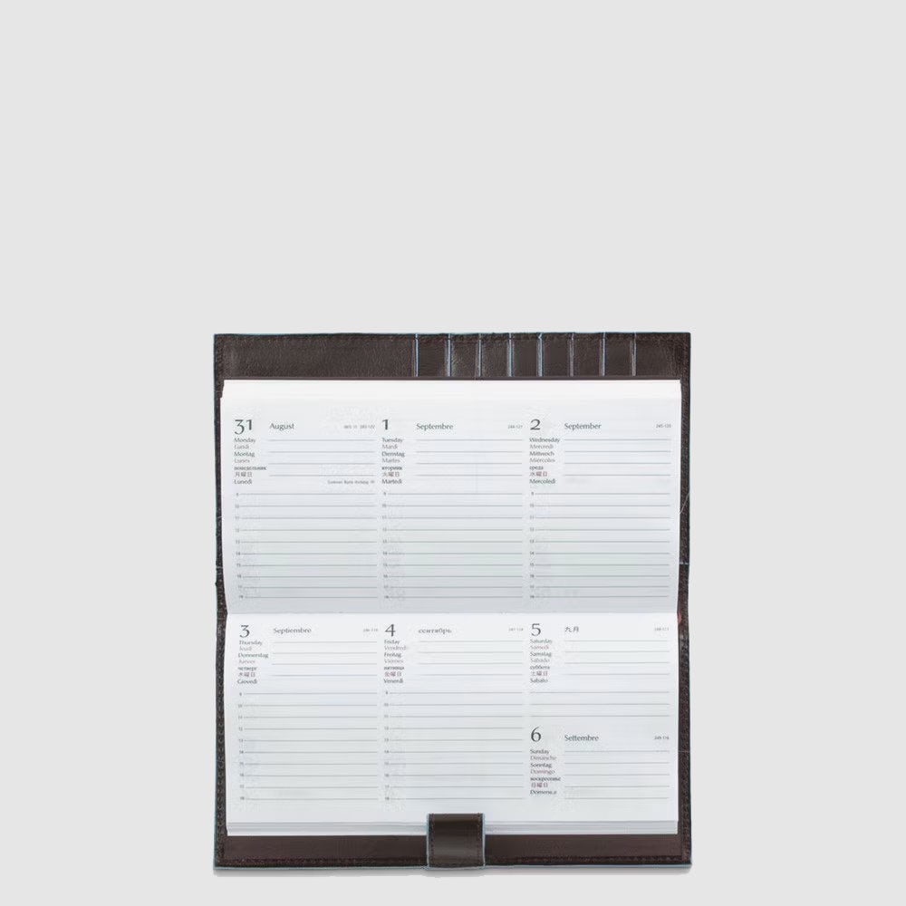 Piquadro Slim leather pocket diary Affare Del Giorno